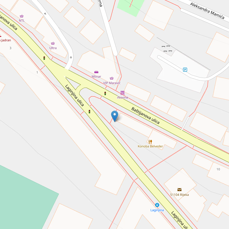 laginjina-bastijanova  (raskrsce kod sata)